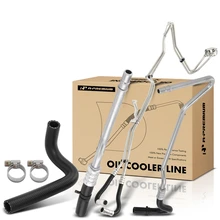 4 Pcs Auto Transmission Oil Cooler Hose Assembly for 2012-2014 Ford F-150