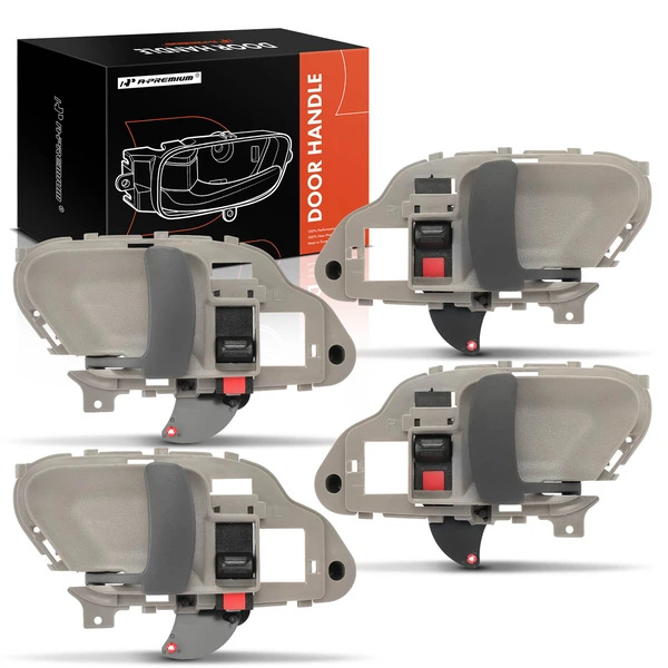 4 Pcs Front & Rear Beige Finish Interior Door Handle for 1995-2002 GMC C3500HD