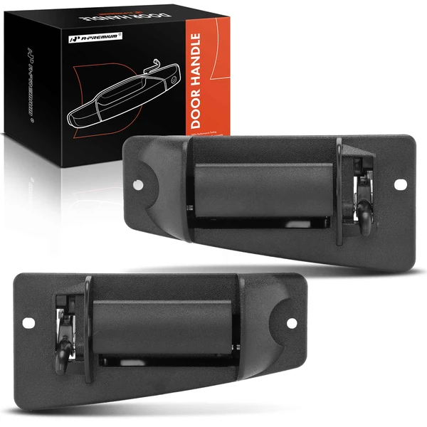 2 Pcs Rear Black Exterior Door Handle for 2001-2006 GMC Sierra 2500 HD