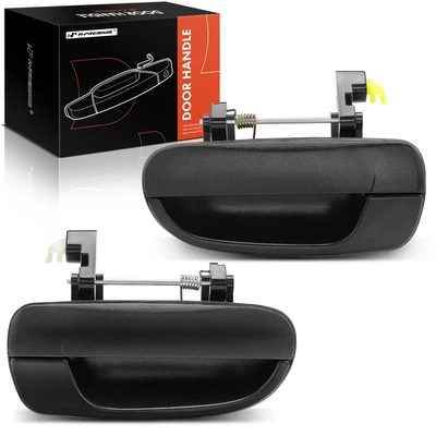 2 Pcs Rear Textured Black Exterior Door Handle