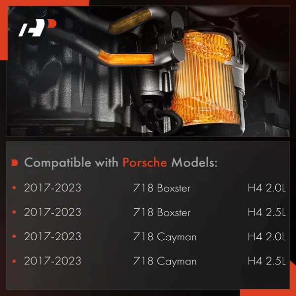 Engine Oil Filter Housing Cover Cap for Porsche 718 Boxster 17-23 718 Cayman