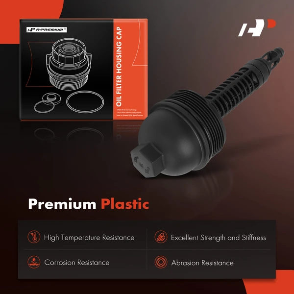 Engine Oil Filter Housing Cover Cap for BMW 335d 2009-2011 X5 2009-2013 L6 3.0L