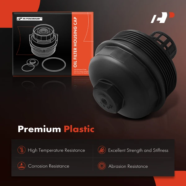 Engine Oil Filter Housing Cover Cap for Volvo S60 S80 V70 XC60 XC70 L6 3.0L 3.2L