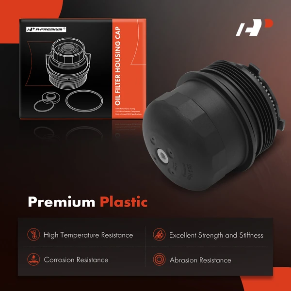 Engine Oil Filter Housing Cover Cap for Volvo S60 S90 V60 XC40 XC60 XC90 L4 2.0L