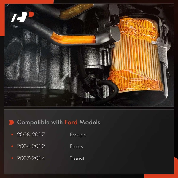 Front Engine Oil Filter Housing Cover for Ford Escape 08-17 Focus 04-12 Transit