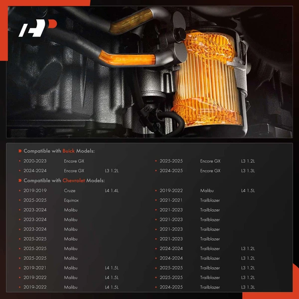 Engine Oil Filter for Chevrolet Malibu Equinox Trailblazer Buick Encore GX