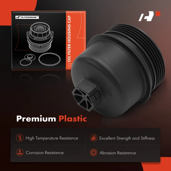 Engine Oil Filter Housing Cover Cap for Mini R56 Cooper 2007-2016 L4 1.6L