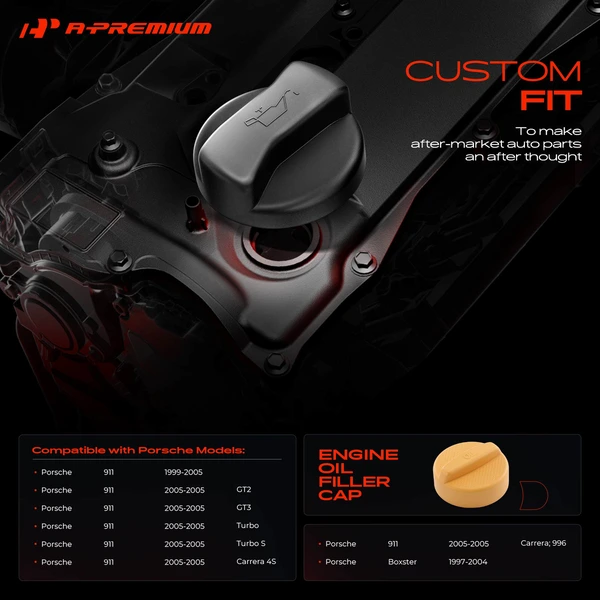 Engine Oil Filler Cap for Porsche 911 1999-2005 Boxster 1997-2004 Matte Yellow