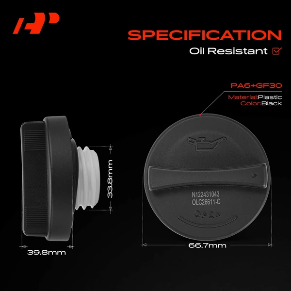 Engine Oil Filler Cap for Hyundai Elantra 10-20 Sonata Santa Fe Kia Soul Optima