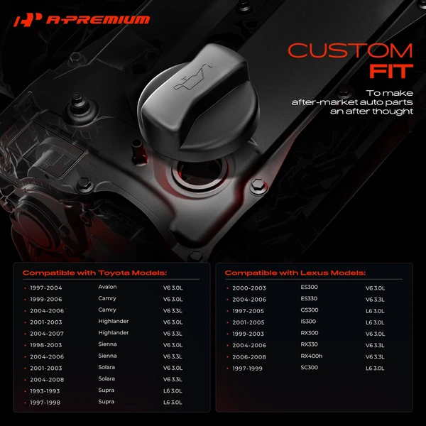 Engine Oil Filler Cap for Toyota Camry 1999-2006 Highlander Sienna Avalon Supra