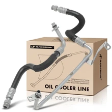 2 Pcs Inlet & Outlet Auto Transmission Oil Cooler Hose for 2009-2016 Audi A4