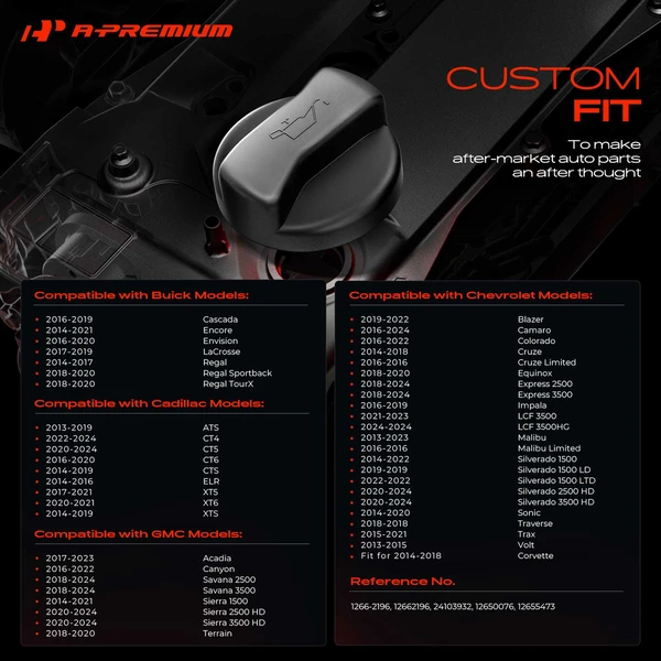 Engine Oil Filler Cap for Chevy Equinox Malibu Cruze Traverse Impala GMC Terrain