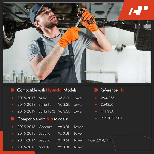 Lower Engine Oil Pan for Hyundai Santa Fe XL Azera Kia Cadenza Sedona Sorento