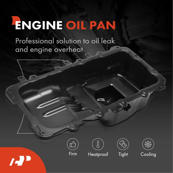 Engine Oil Pan with Drain Plug for Ford F-150 2011-2013 Mustang 2011-2017 5.0L
