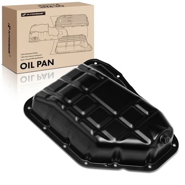 Lower Engine Oil Pan with Drain Plug for Hyundai Santa Fe Veracruz Kia Sorento