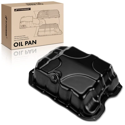 Steel Black Engine Oil Pan