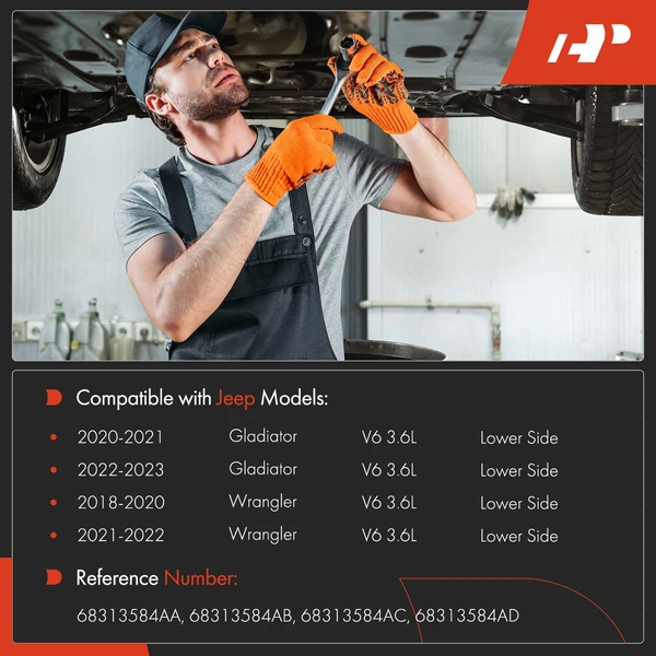 Engine Oil Pan for Jeep Wrangler 2018-2022 Gladiator 2020-2023 3.6L