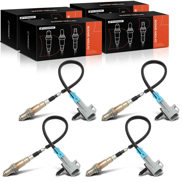 2000-2002 Chevrolet Silverado 1500 4-Pc Oxygen Sensor Upstream & Downstream 4-Pin A-Premium OS107