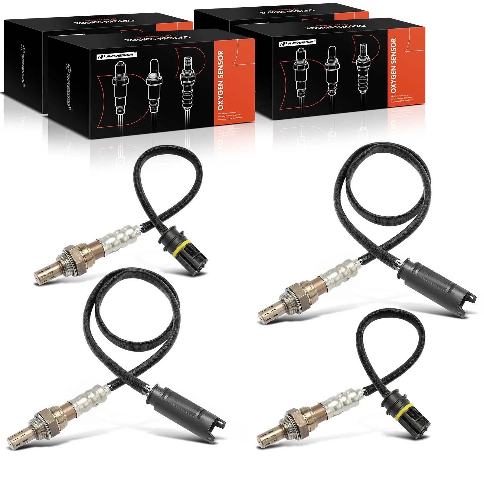 The A-premium Upstream & Downstream O2 Oxygen Sensor Kit | 4-Pc Direct-Fit | Heated | A-Premium APOS0311 Image 