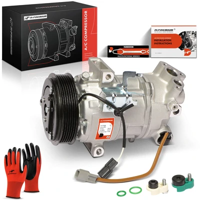 A/C Compressor with 6-Groove Pulley
