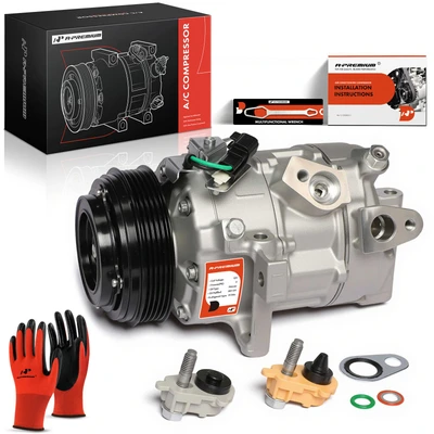 AC Compressor with 5-Groove Pulley & Clutch