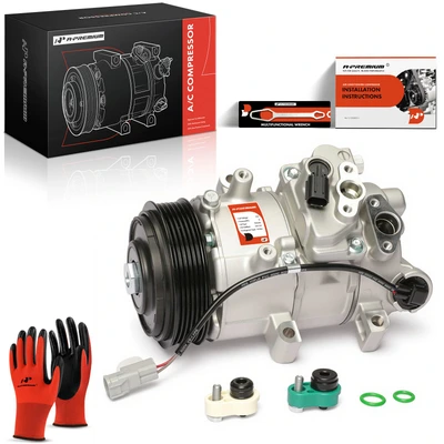 AC Compressor with 6-Groove Pulley
