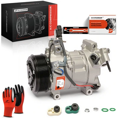 AC Compressor with 7-Groove Pulley and Clutch
