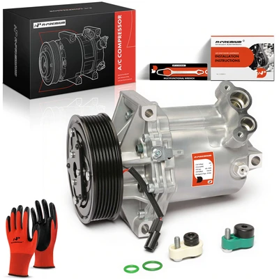 A/C Compressor with 7-Groove Pulley