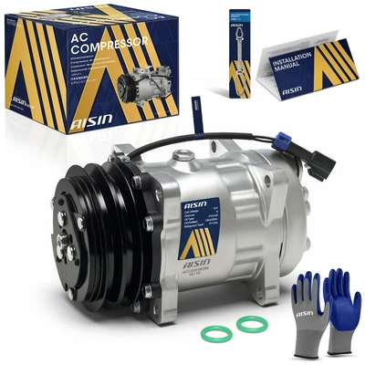 1997-2000 Chevrolet C7500 Kodiak AC Compressor with Clutch Aisin ACCGM-00286