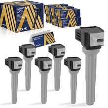 6 Ignition Coil 3-Blade Terminal Rectangular, Oval 2017-2020 Lincoln Continental Aisin ESCFD-00289