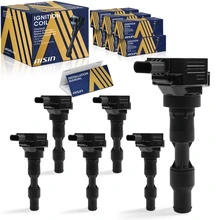 6 Ignition Coil 4+4-Blade Terminal Oval 2017-2022 Genesis G90 Aisin ESCAZ-00337