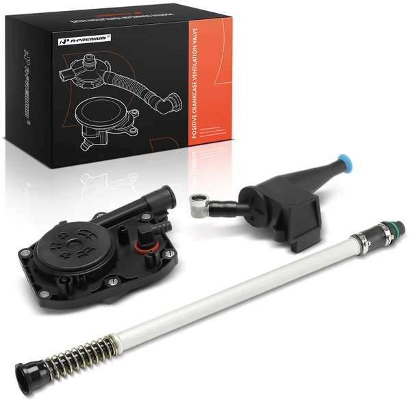 3 Pcs Cover Oil Separator & PVC Vent Hose Kit for 1998-2001 BMW 740i