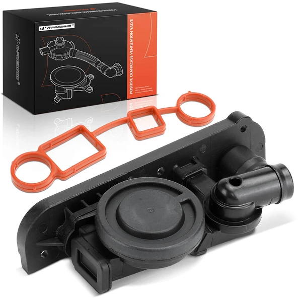 2 Pcs PCV Crankcase Vent Valve Kit for Volkswagen Jetta 2006 Passat 2008 GTI Eos