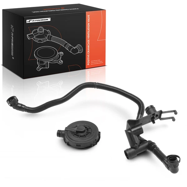 2 Pcs Engine Crankcase Breather Hose Vent Valve Kit for Audi A4 Quattro A6 Quattro