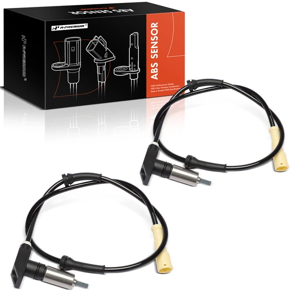 2 Pcs Front Driver & Passenger ABS Wheel Speed Sensor for 1990 BMW 535i