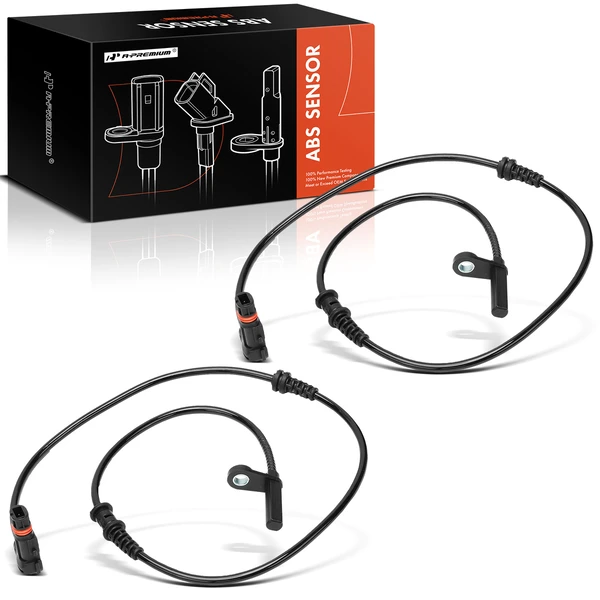 2 Pcs Front ABS Wheel Speed Sensor for Mercedes-Benz C63 AMG 2012-2012 S204