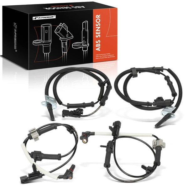 4 Pcs Front & Rear ABS Speed Sensor for 2018 Chevrolet Express 4500