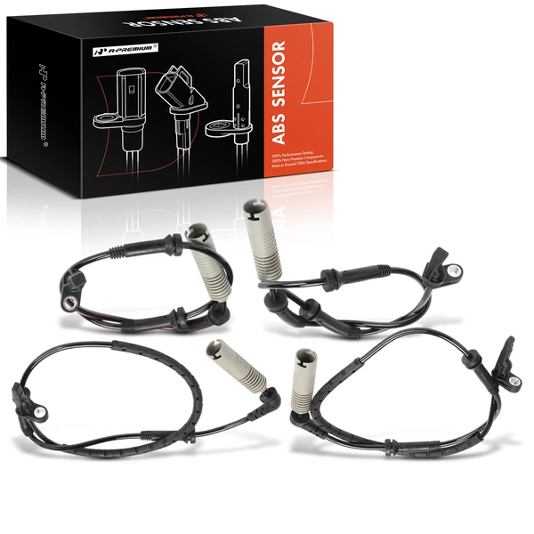 4 Pcs Front & Rear ABS Wheel Speed Sensor for BMW M5 E60 M6 E63 E64 2006-2010