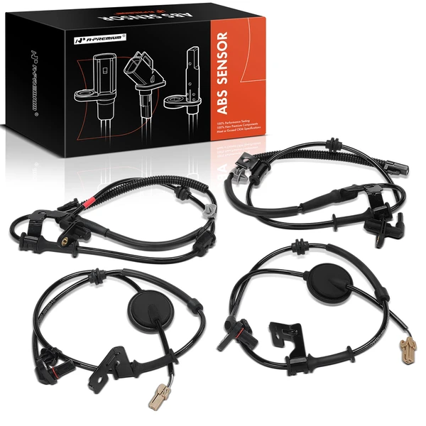 4 Pcs Front & Rear ABS Wheel Speed Sensor for 2012-2017 Kia Rio