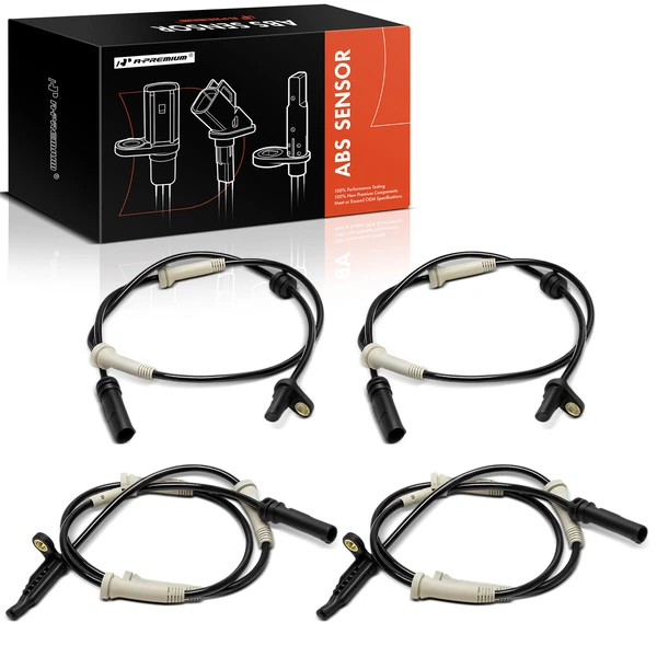 4 Pcs Front & Rear ABS Speed Sensor for BMW 530e 530i xDrive 740e xDrive 750i M5