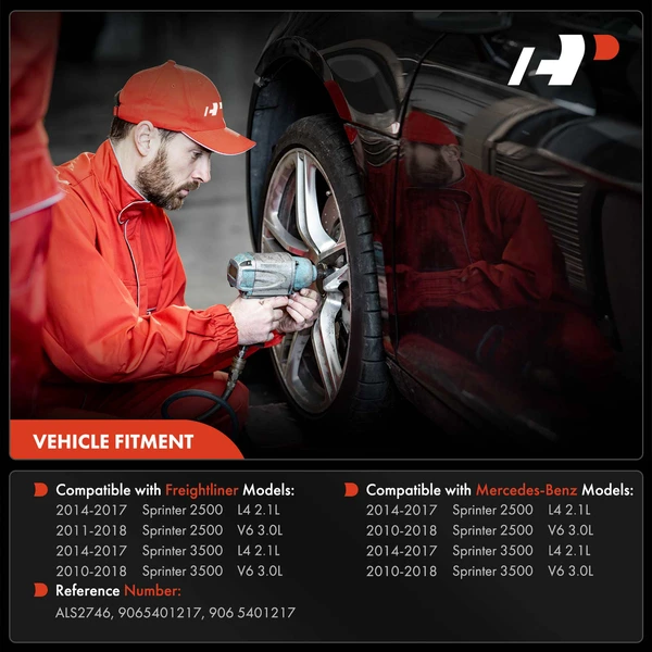 Rear Passenger ABS Wheel Speed Sensor for Mercedes-Benz Sprinter 2500 3500 10-18