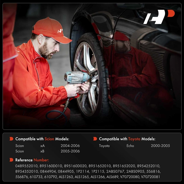 4 Pcs Front & Rear ABS Wheel Speed Sensor for Scion xA 2004-2006 xB Toyota Echo