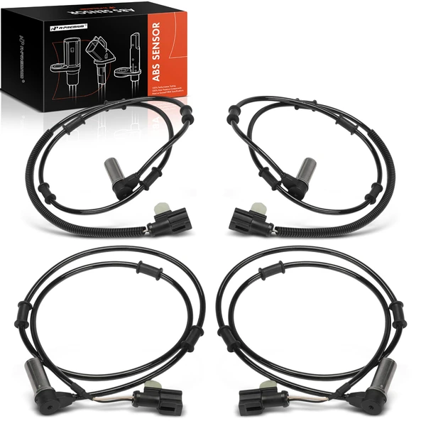 4 Pcs Front & Rear ABS Wheel Speed Sensor for Ford F-53 Motorhome Chassis 2008-2009