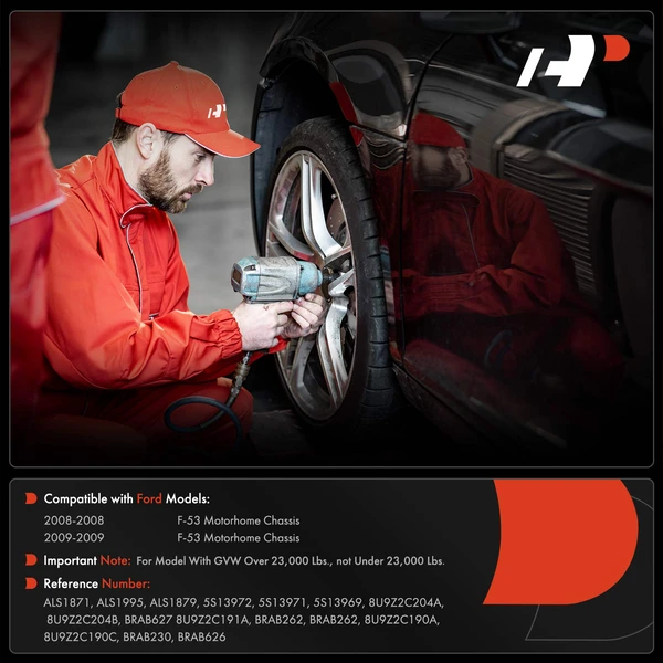 4 Pcs Front & Rear ABS Wheel Speed Sensor for Ford F-53 Motorhome Chassis 2008-2009