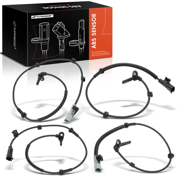 4 Pcs Front & Rear ABS Wheel Speed Sensor for Chevy Sonic 2012-2020