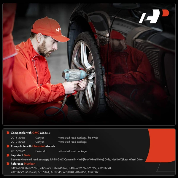 4 Pcs Front & Rear ABS Speed Sensor for Chevrolet Colorado GMC Canyon 2015-2022