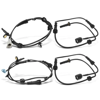 4 Pcs Front & Rear ABS Wheel Speed Sensor