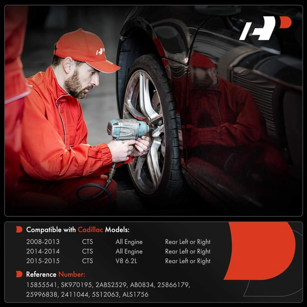 2 Pcs Rear ABS Wheel Speed Sensor for Cadillac CTS 2008-2015 V8 6.2L