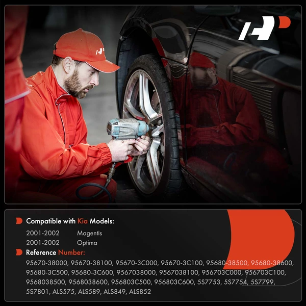 4 Pcs Front and Rear ABS Wheel Speed Sensor for Kia Optima Magentis 2001-2002