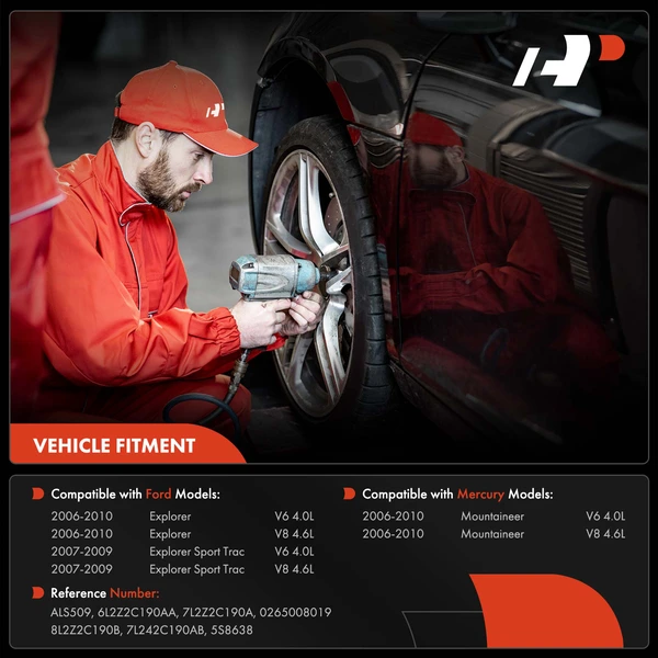 Rear Passenger ABS Wheel Speed Sensor for Ford Explorer Mercury Mountaineer